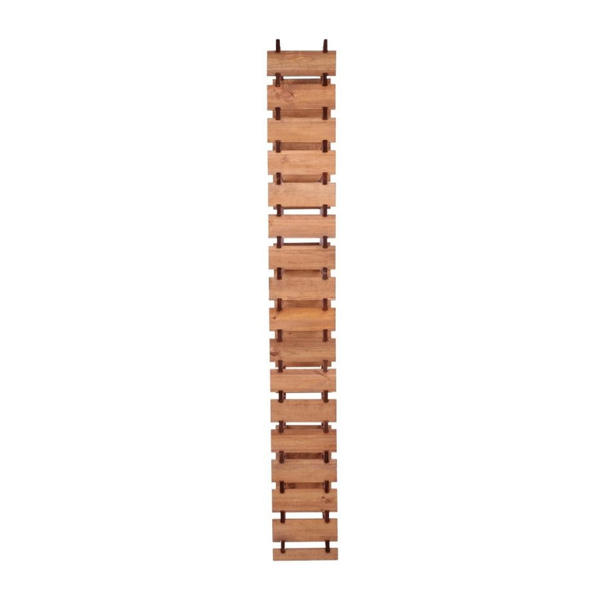 WEINREGAL VINOTECA FLEX PRO HxBxT 233x65x28cm 102 Flaschen auf 17 Ebenen Braun geölt - Braun, Holz (65/233/28cm) - PROREGAL