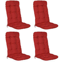 HOCHLEHNERAUFLAGE Flair HL 120/50/8cm Rot (4tlg) - Rot, Textil (50/8/120cm) - Beautissu 