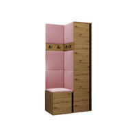 GARDEROBEN-SET Orion XXIV - Eiche Artisan/Rosa, Holzwerkstoff/Kunststoff (82/186/46cm) - MIRJAN24