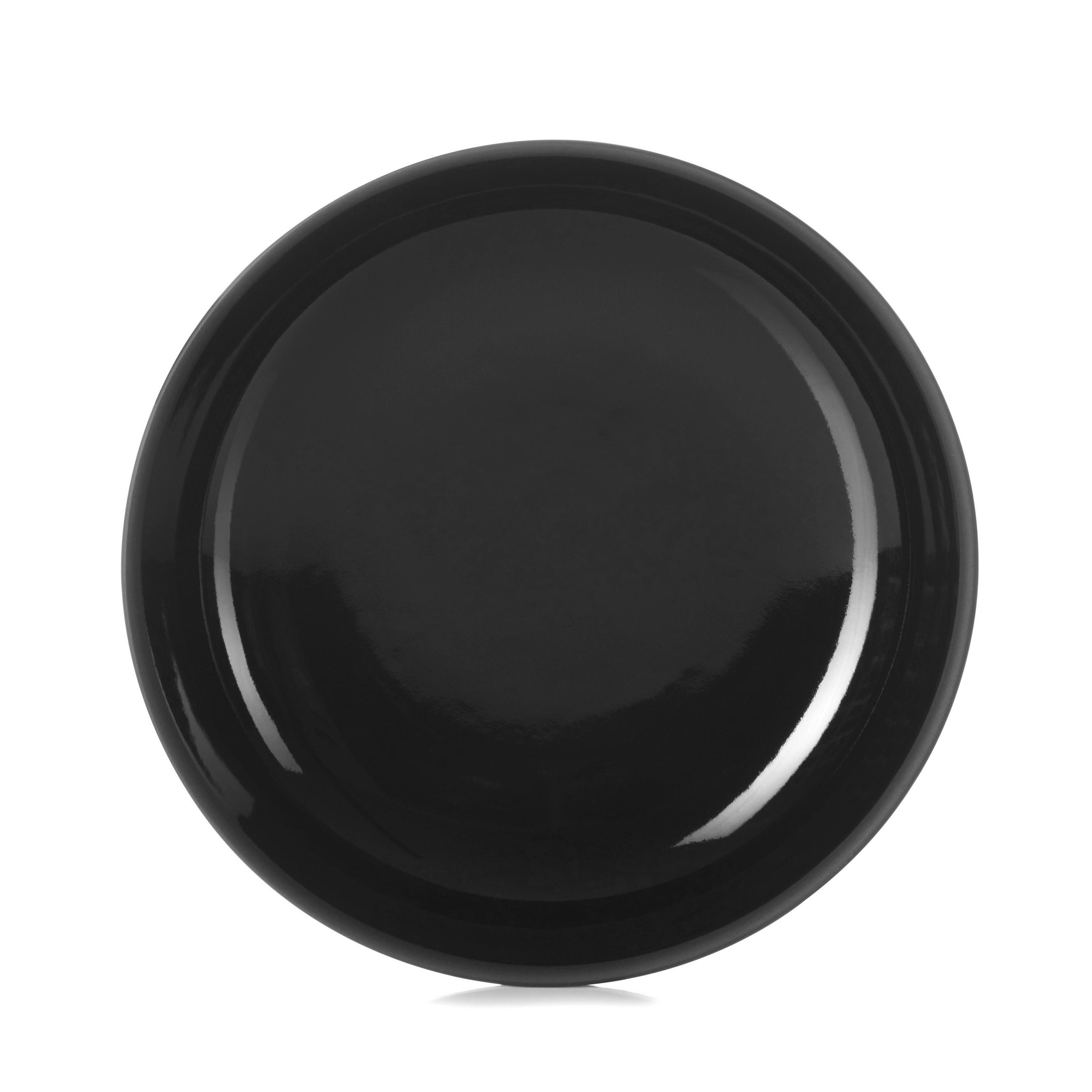 GOURMETTELLER SOLID schwarz 17,5 CM - Schwarz, Keramik (17.5/4.5/17.5cm) - Revol Porcelaine France