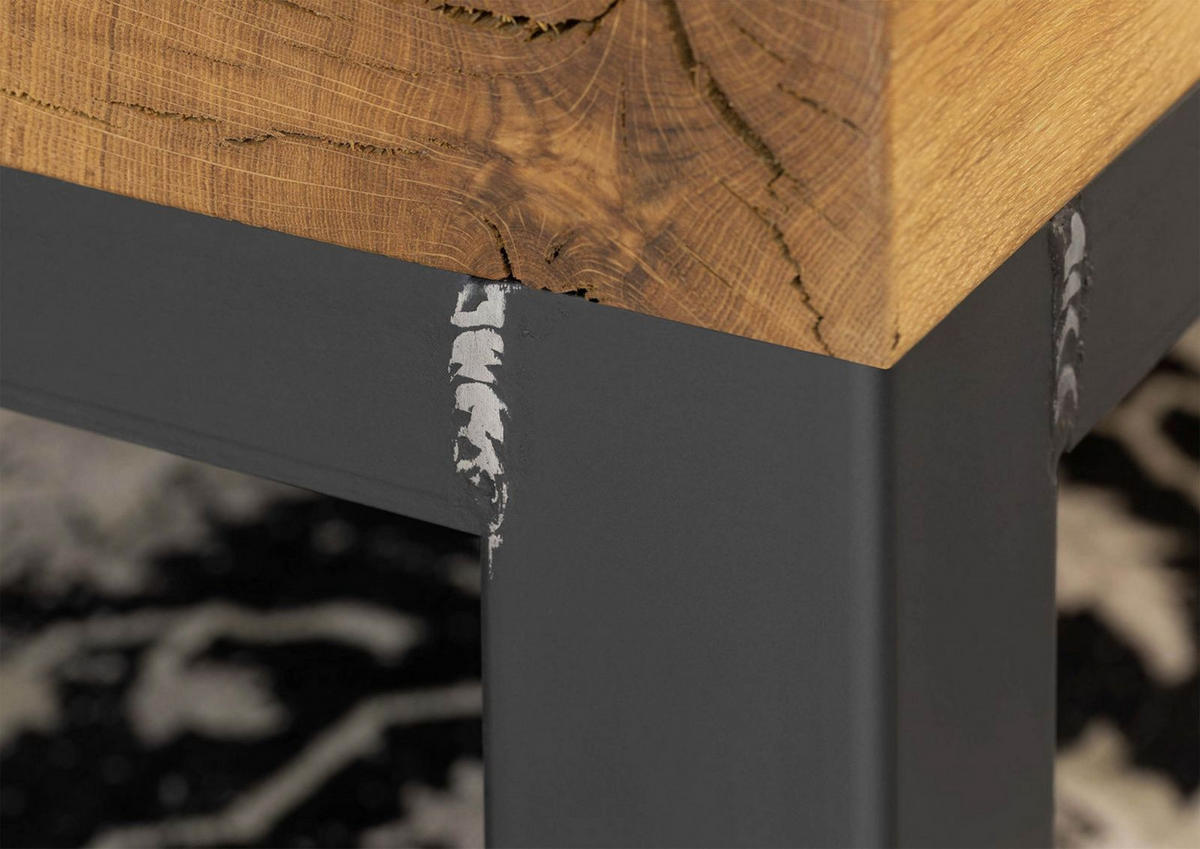 SIDEBOARD Wildeiche 120x45x85 natur geölt VILLANDERS #110 - Braun, Holz (120/85/45cm) - Massivmoebel24