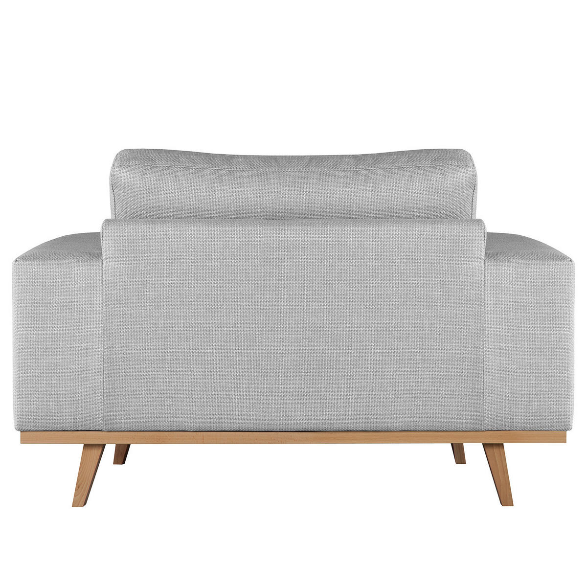 SESSEL - Buchefarben/Hellgrau, Buchenholz/Textil (122/81/88cm) - home24