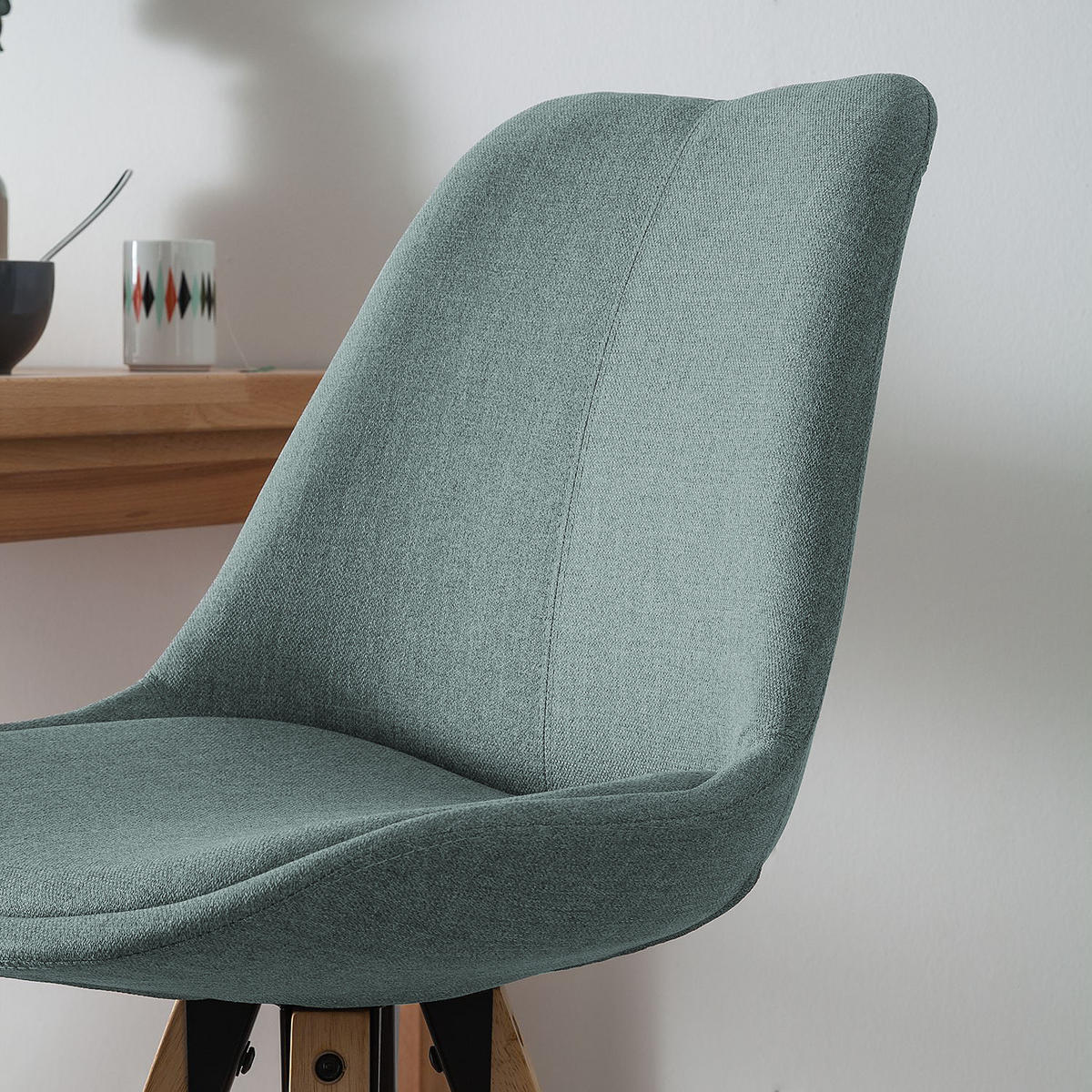 BARSTUHL-SET - Braun/Mintgrün, Textil (49/112/55cm) - home24