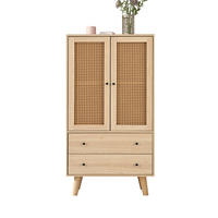 SIDEBOARD 60/40/120 cm Eiche aus Spanplatte mit Rattanfront - Eichefarben, Holzwerkstoff (40/120/60cm) - OKMYHOME