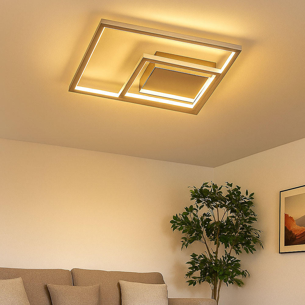 LED DECKENLEUCHTE Manas Silber - Silberfarben, Metall (30/5.5/30cm) - Wofi