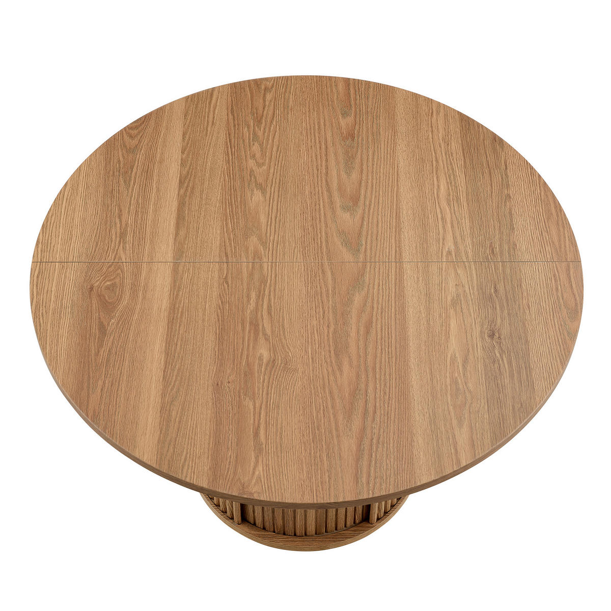 ESSTISCH aus Holzwerkstoff 120x120x75 cm Walnussfarben mit Doppellager und Schiebetür im Landhausstil - Walnussfarben, Holzwerkstoff (120/120/75.5cm) - Modfu