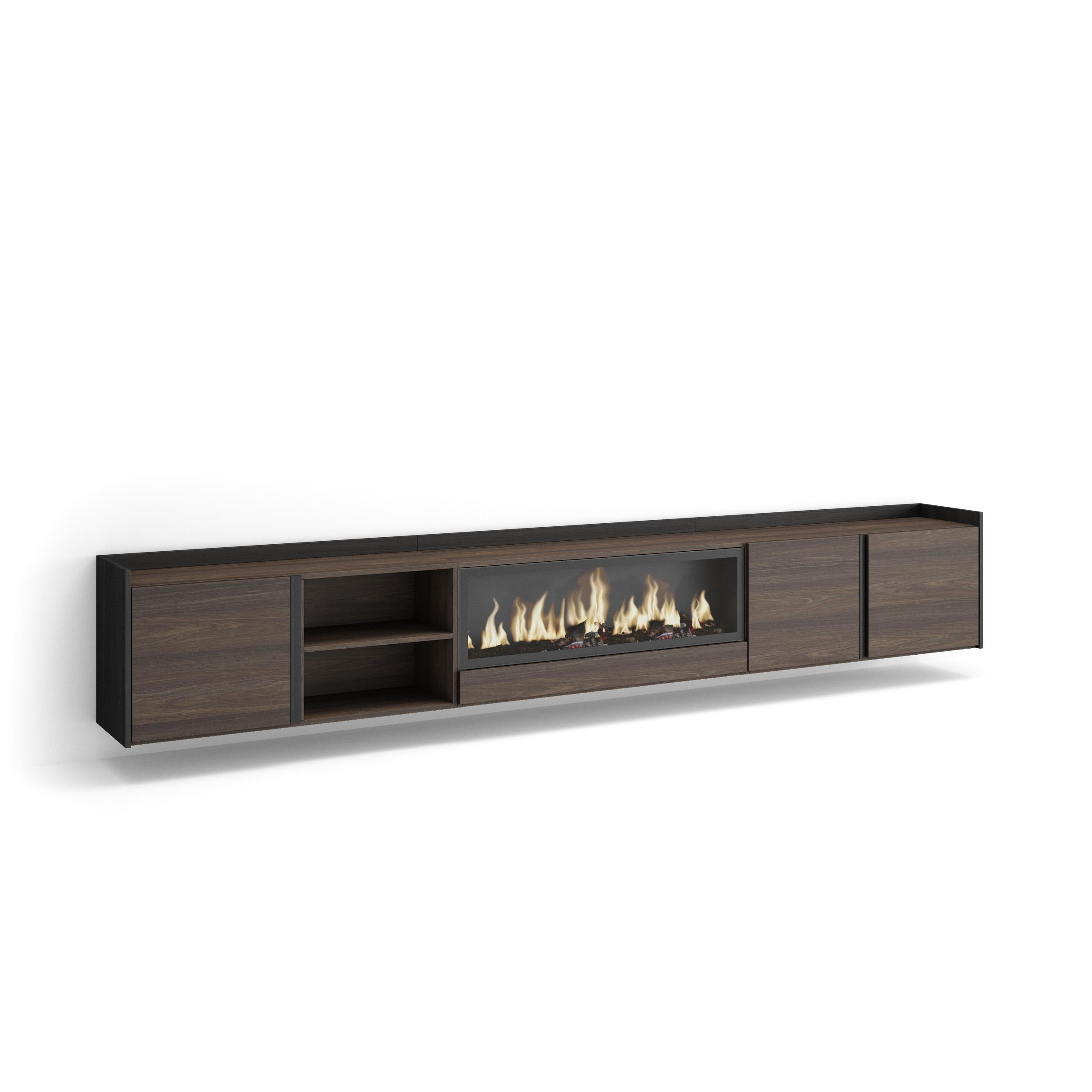 Skraut Home Lowboard, Dunkelbraun 315x50x35 cm