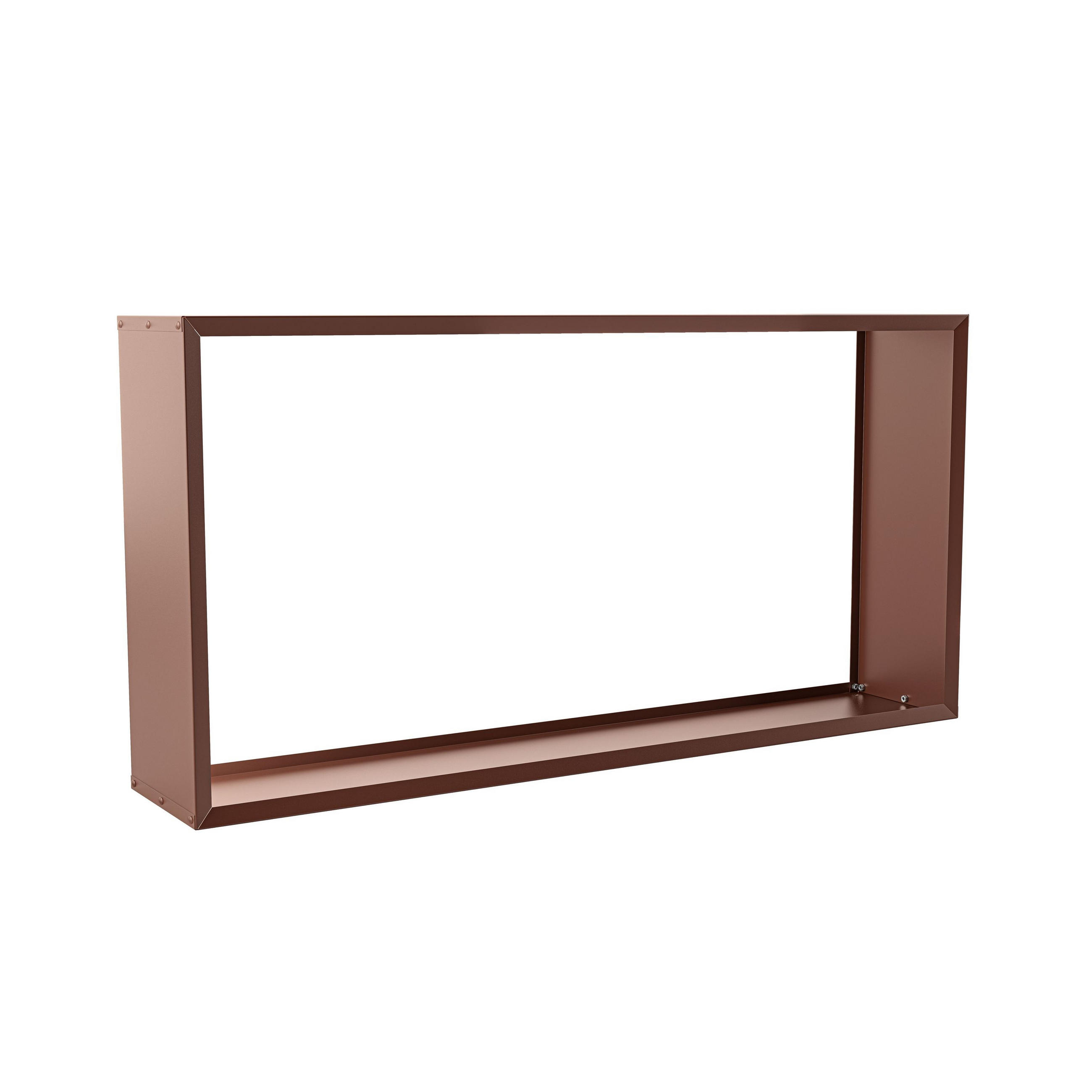 BRENNHOLZREGAL Wooker wide Kaminholzregal Holzlagersystem Braun 199 x 99 cm - Braun, Metall (199/99/99cm) - Alberts