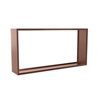 BRENNHOLZREGAL Wooker wide Kaminholzregal Holzlagersystem Braun 199 x 99 cm - Braun, Metall (199/99/99cm) - Alberts