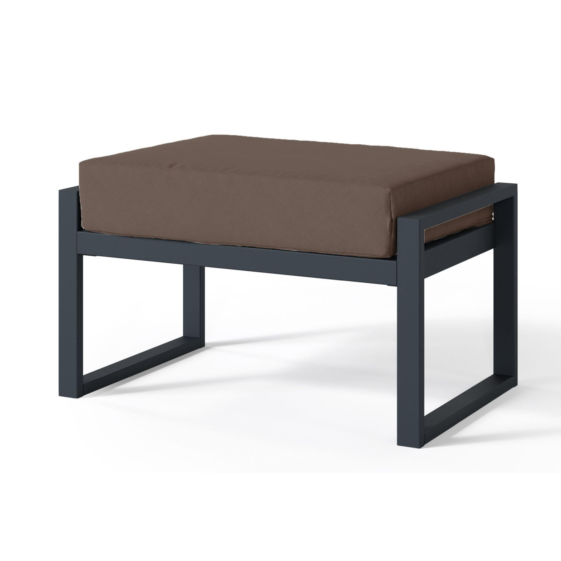 GARTENHOCKER Dywilly Braun/Schwarz mit wasserabweisendem Stoff - Braun, Textil (60/42/45cm) - Selsey
