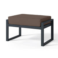 GARTENHOCKER Dywilly Braun/Schwarz mit wasserabweisendem Stoff - Braun, Textil (60/42/45cm) - Selsey