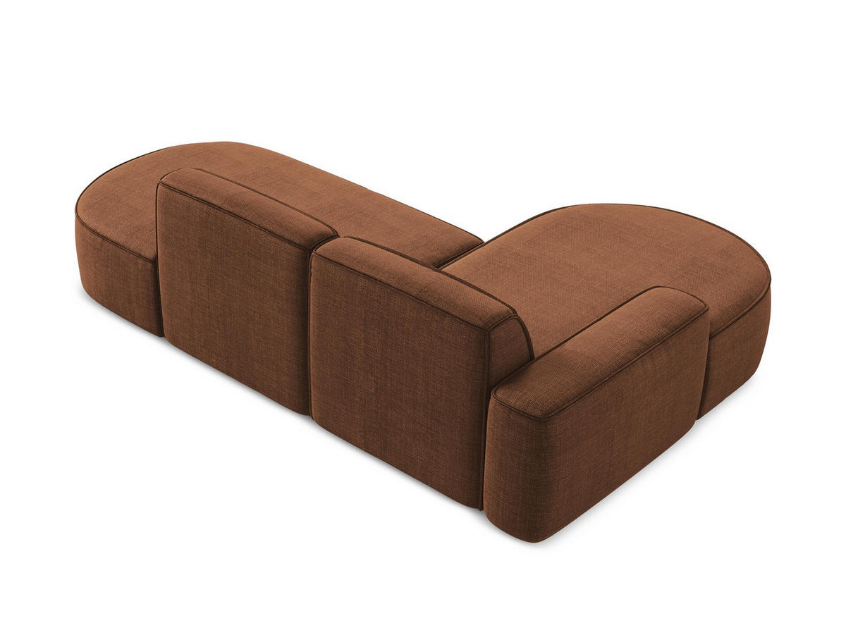 3-SITZER SOFA mit Schlaffunktion Bouclé Stoff Beige - Beige/Schwarz, Holzwerkstoff/Kunststoff (266/95/121cm) - LaMiaSofa