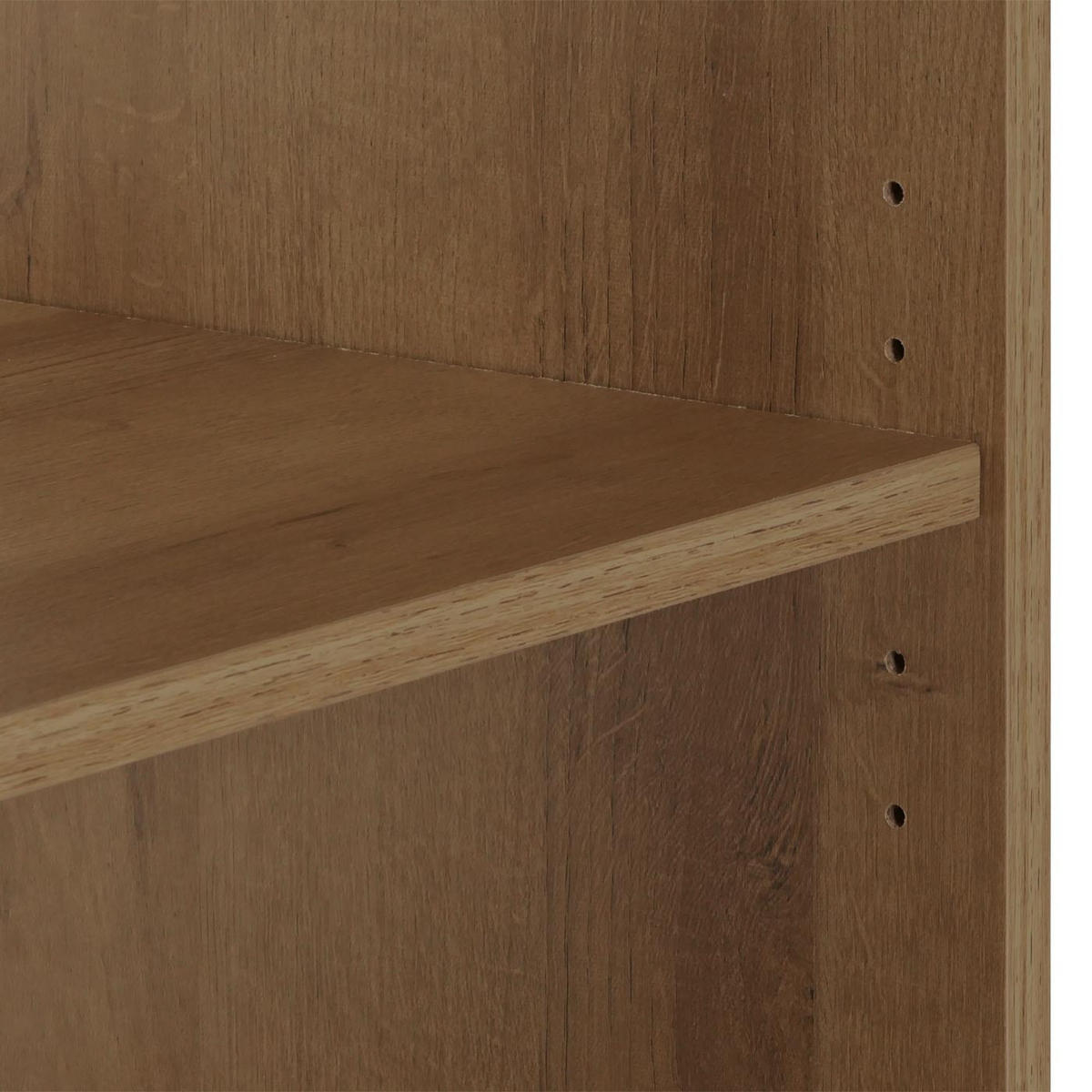 BÜCHERREGAL 178x75x35cm Schiebetür 8 Staufächer MDF natur - Naturfarben, Holz (75/178/35cm) - BERLINLODGE