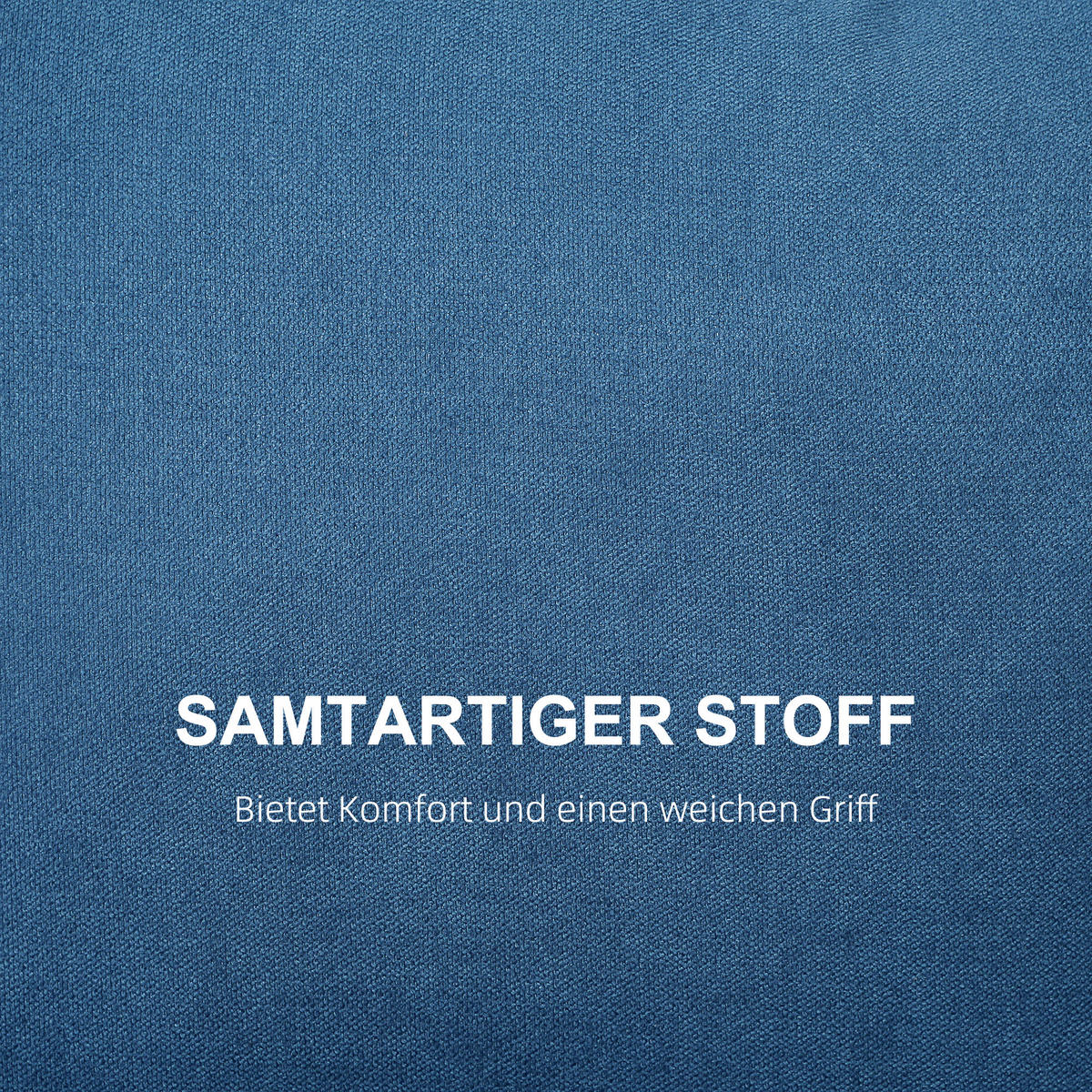 ZWEISITZER SOFA mit 2 Kissen, 133 x 73 x 81 cm, Blau - Blau, Textil (133/81/73cm) - HOMCOM