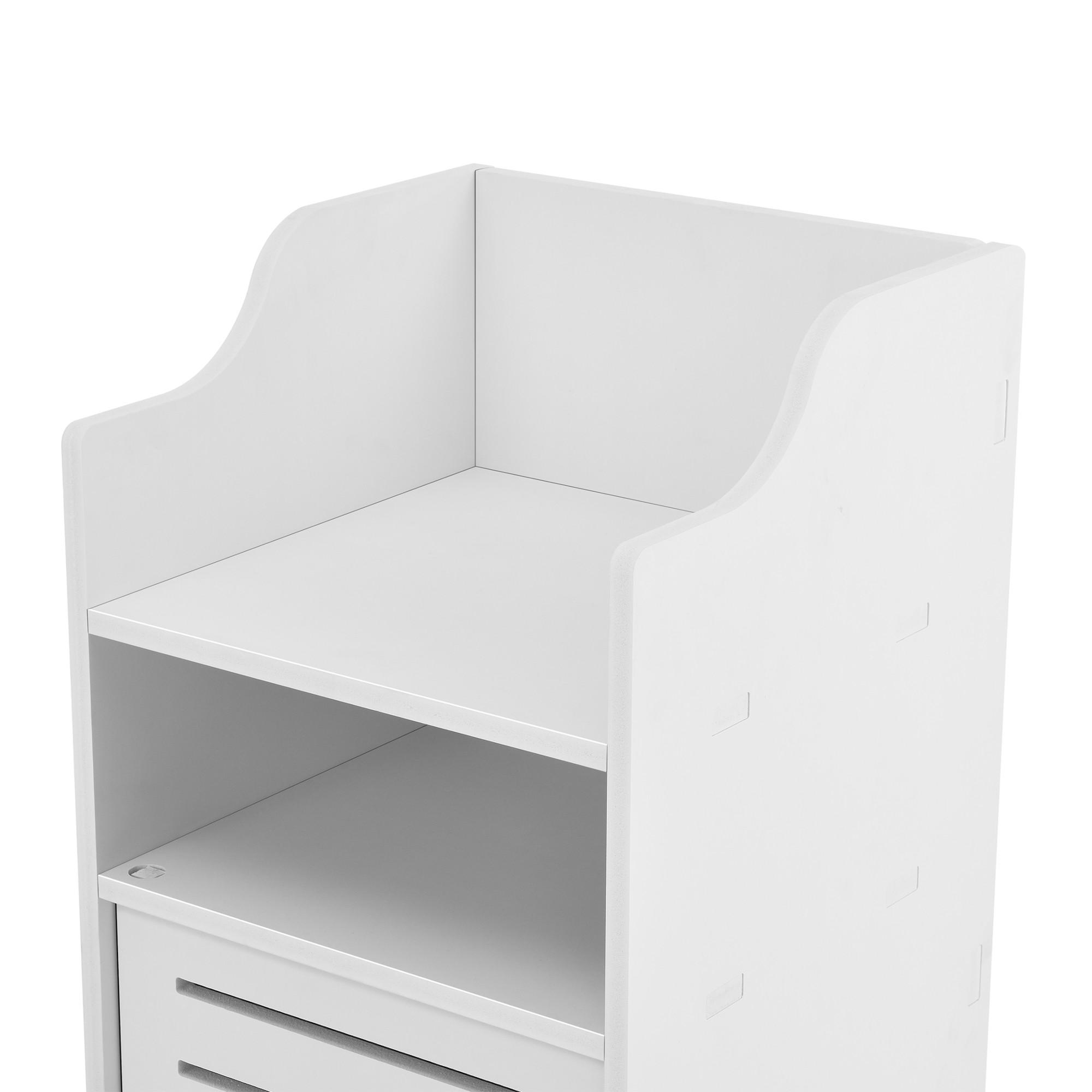 Thumbnail - [en.casa] Badezimmerschrank, Weiß, Kunststoff, 32x72x32 cm, Badezimmer, Badezimmerschränke, Midischränke