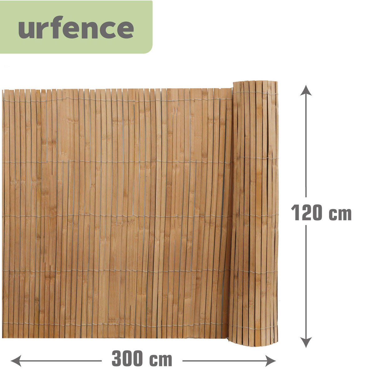 SICHTSCHUTZZAUN Balkon 120/300 cm Bambus - Braun, Holz (1/120cm) - urfence