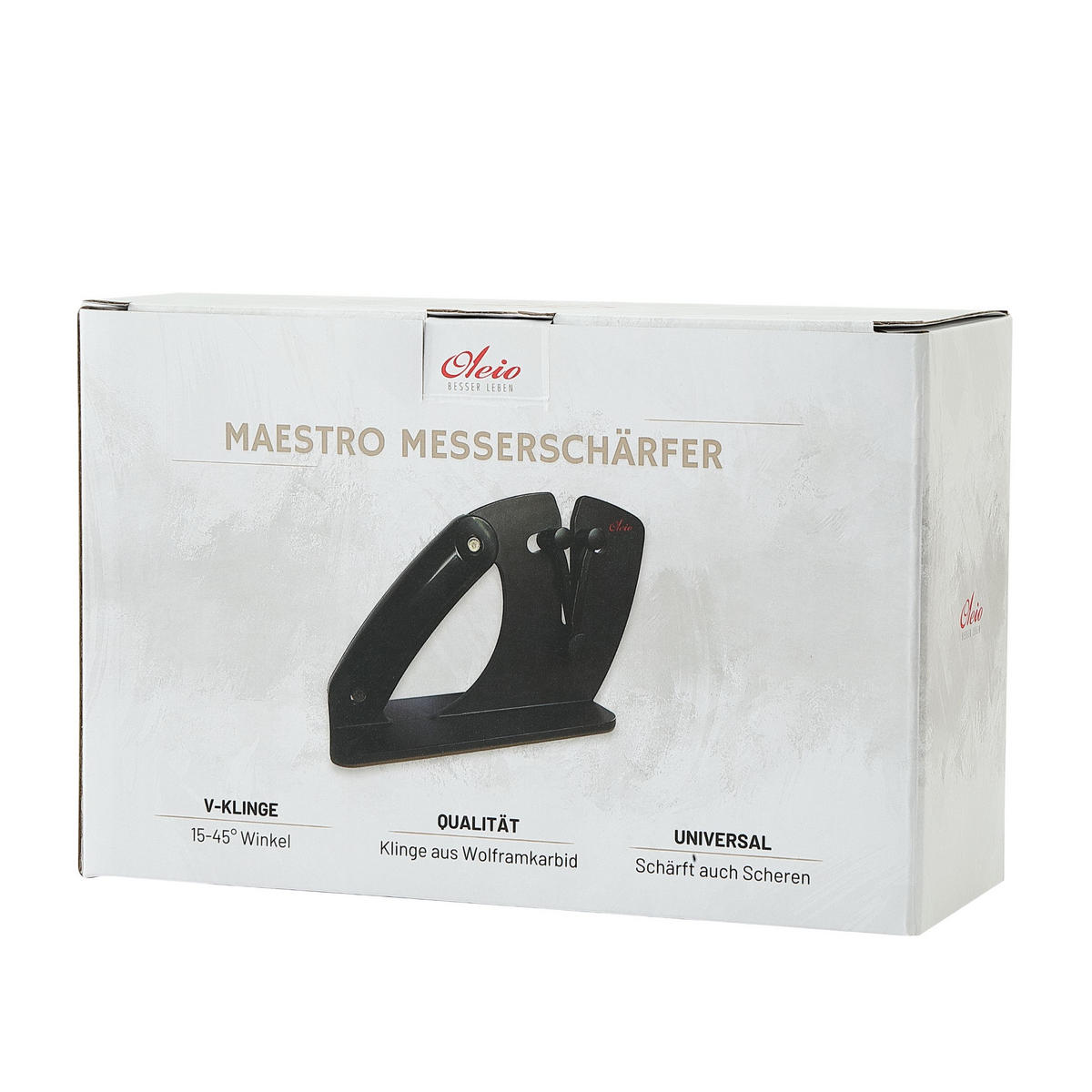 MESSERSCHÄRFER 15–45° - Schwarz, Keramik/Kunststoff (1cm) - Oleio