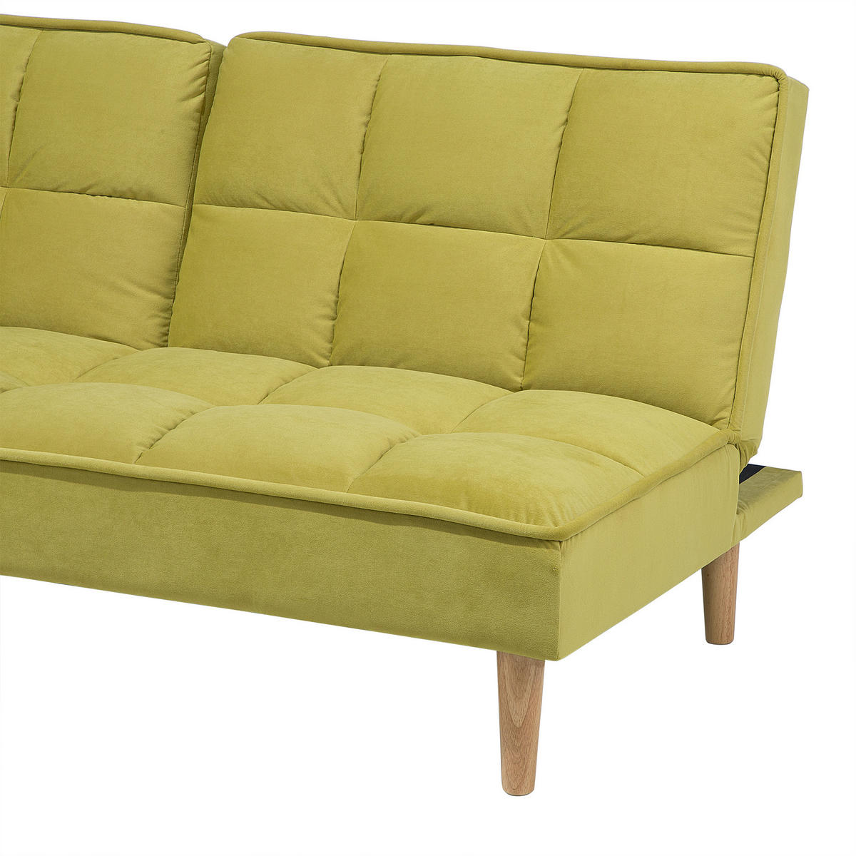 3-SITZER-SCHLAFSOFA Polyester Grün Siljan - Olivgrün, Textil (177/80/80cm) - Beliani
