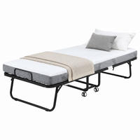 KLAPPBETT mit Rollen 200x80 cm Stahl Weiß - Weiß, Metall (80/200cm) - Beauniv