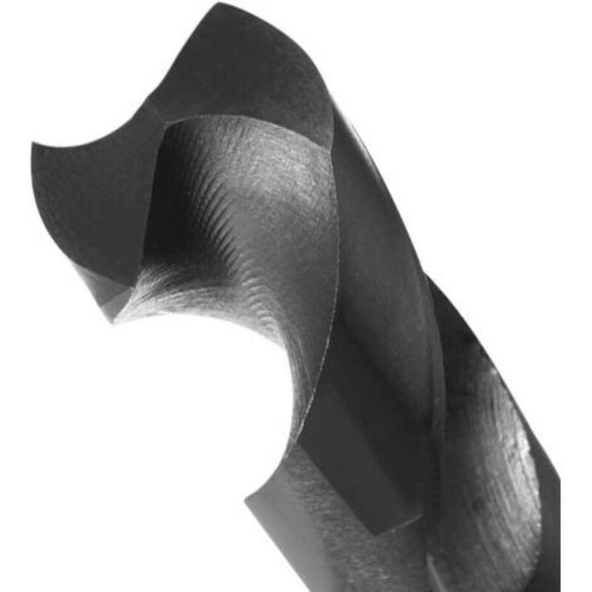BOHRER - 22 mm - Schnellarbeitsstahl - 1/2 Zoll Rundschaft - Gesamtlänge 157 mm, geeignet für Metalle und Legierungen. - Schwarz, Metall (3/3/15.6cm) - DCA