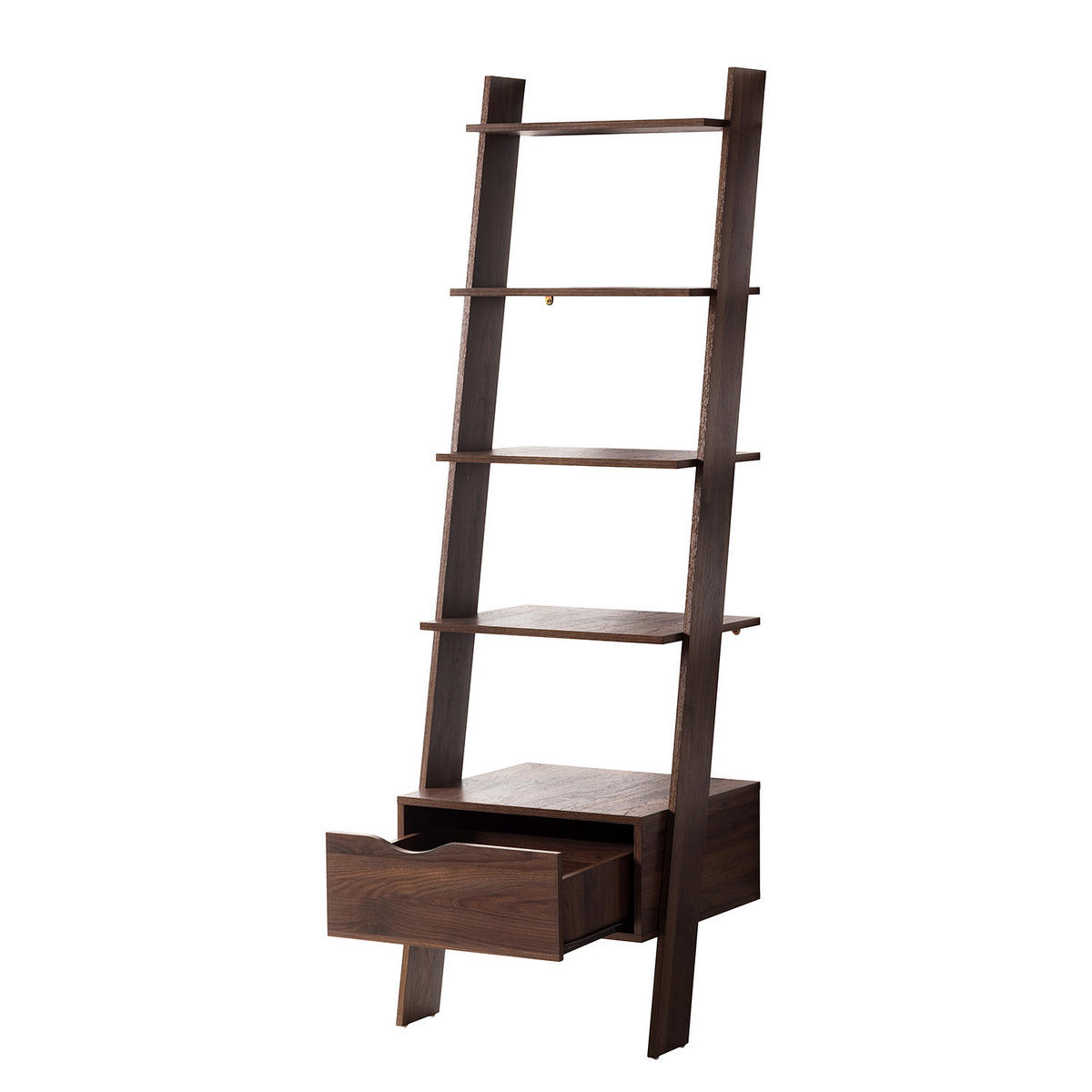 REGAL - Walnuss Dekor - Walnussfarben, Holzwerkstoff (55/180/48cm) - home24