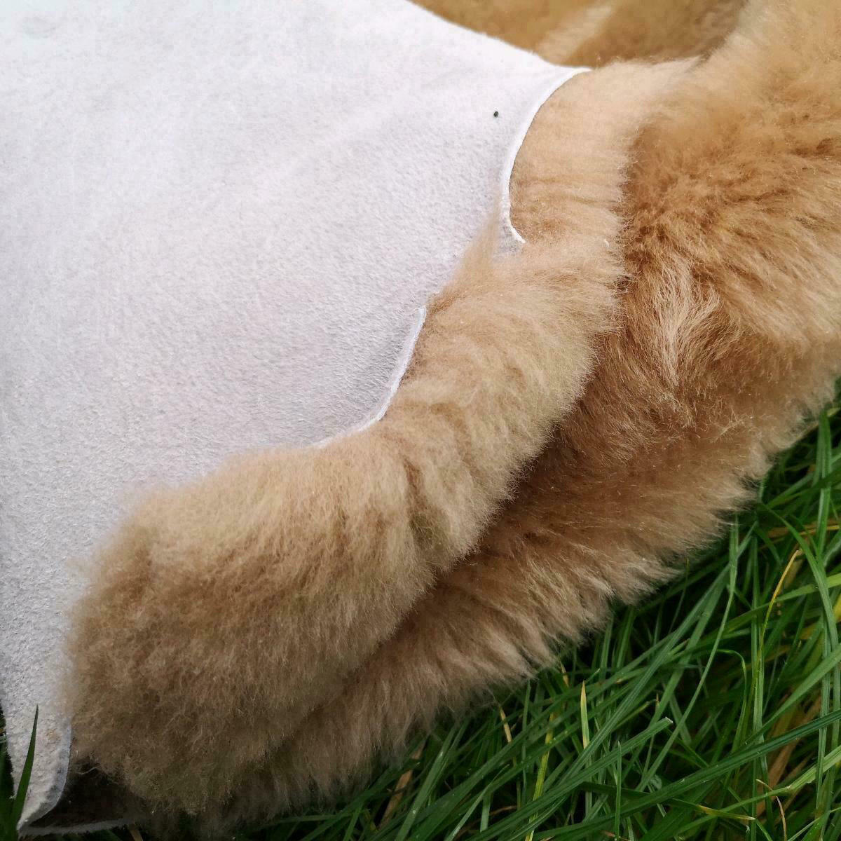 FELL Deutsches Merino Lammfell Schaffell Hellbraun ca. 135 cm - Hellbraun, Fell (80/135cm) - Provellus