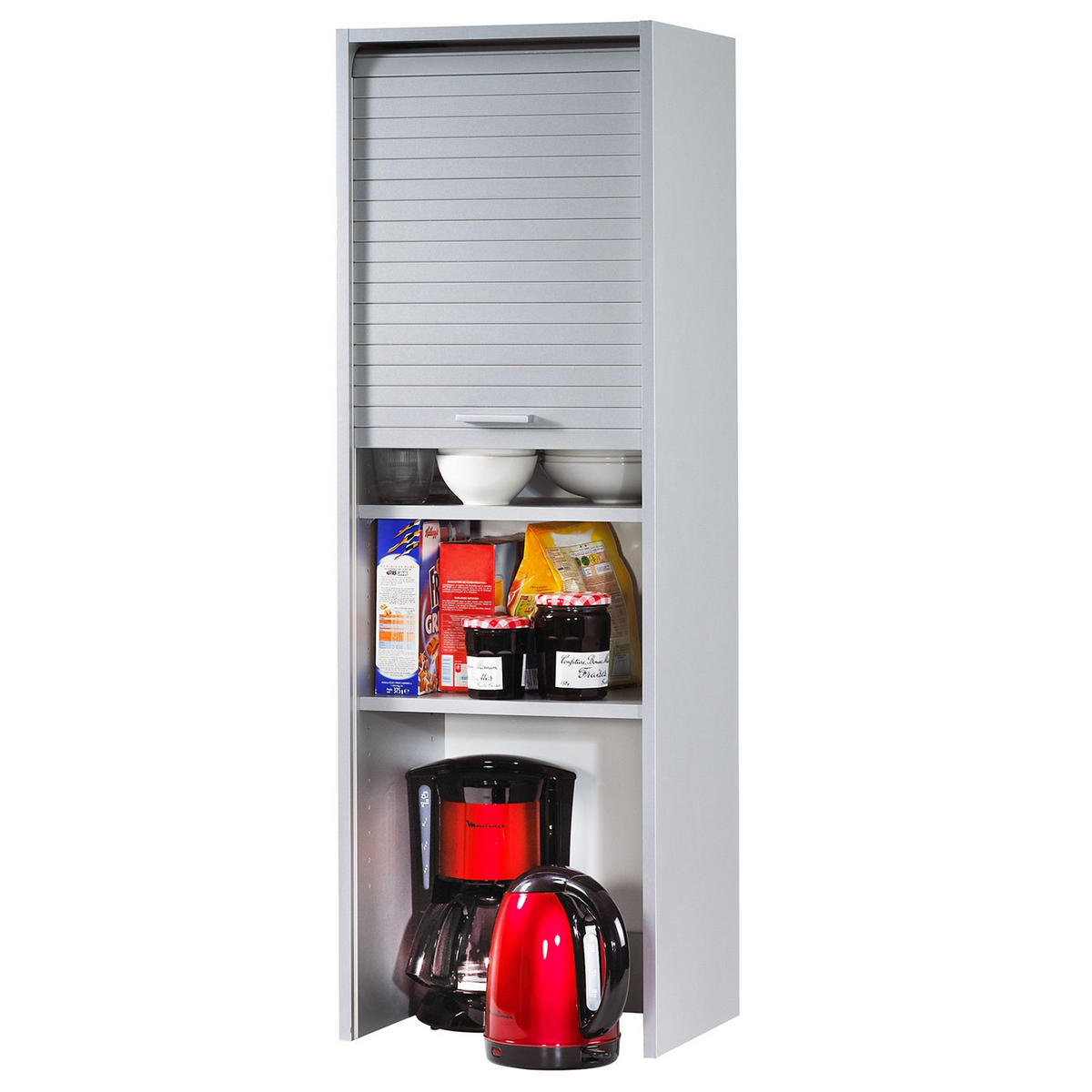 KÜCHENOBERSCHRANK 35/40/124 cm - Alufarben, Holzwerkstoff (40/124/35cm) - Simmob