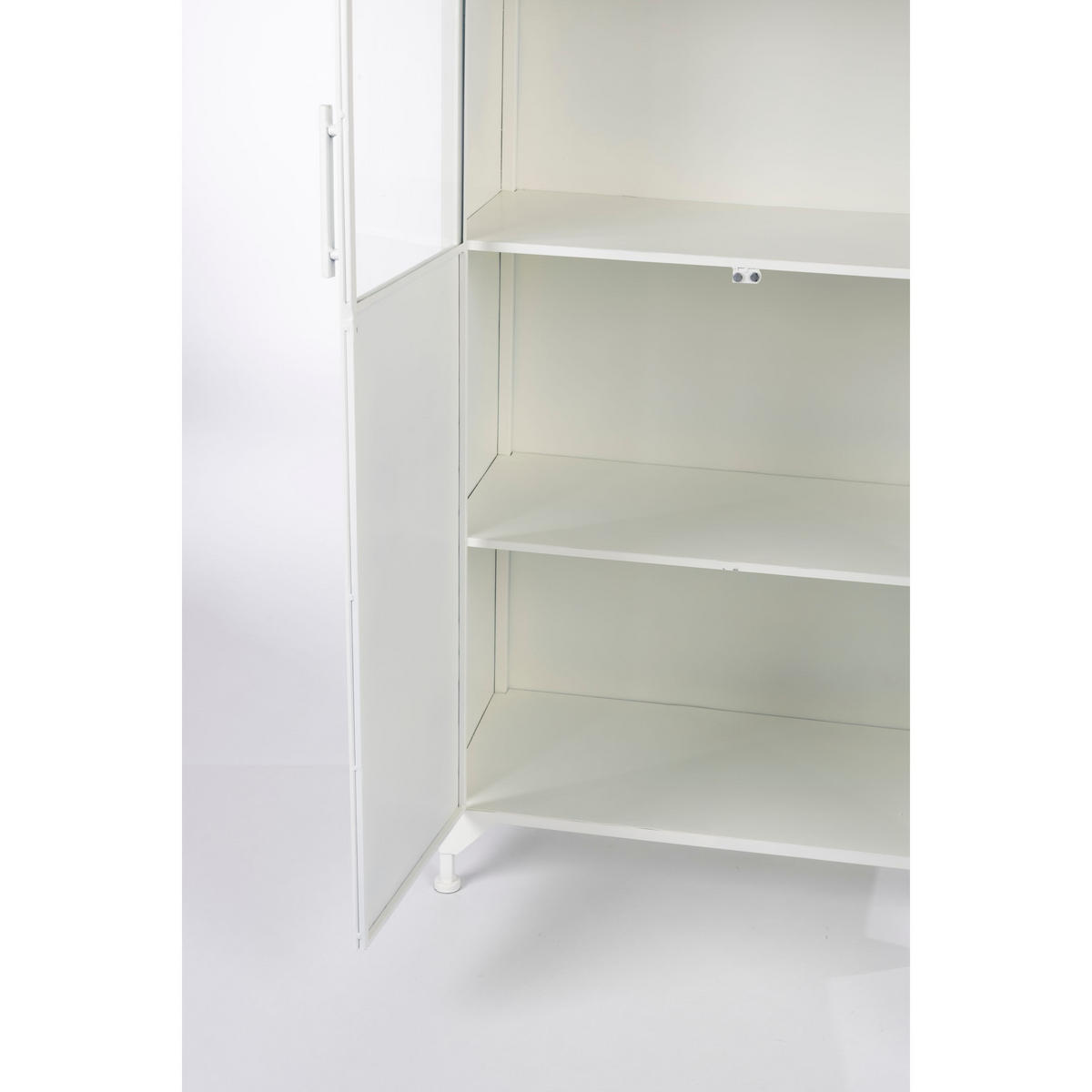 AUFBEWAHRUNGSSCHRANK Miya Hochschrank aus Weiß - Weiß, Metall (35/150/68cm) - Housecraft Living