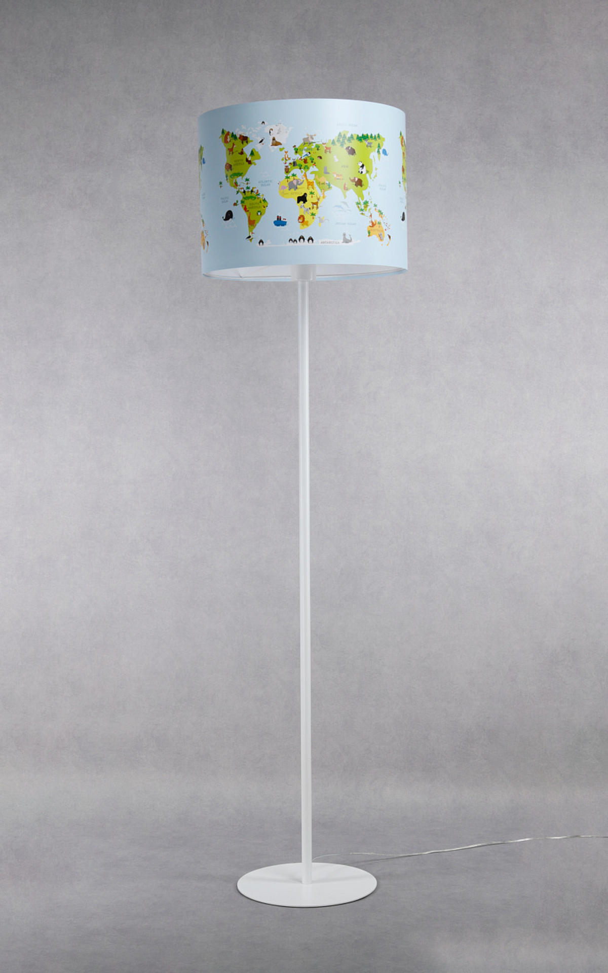 STEHLAMPE Bunt 40/30 cm - Multicolor/Weiß, Kunststoff (30/3.8/30cm) - ONZENO