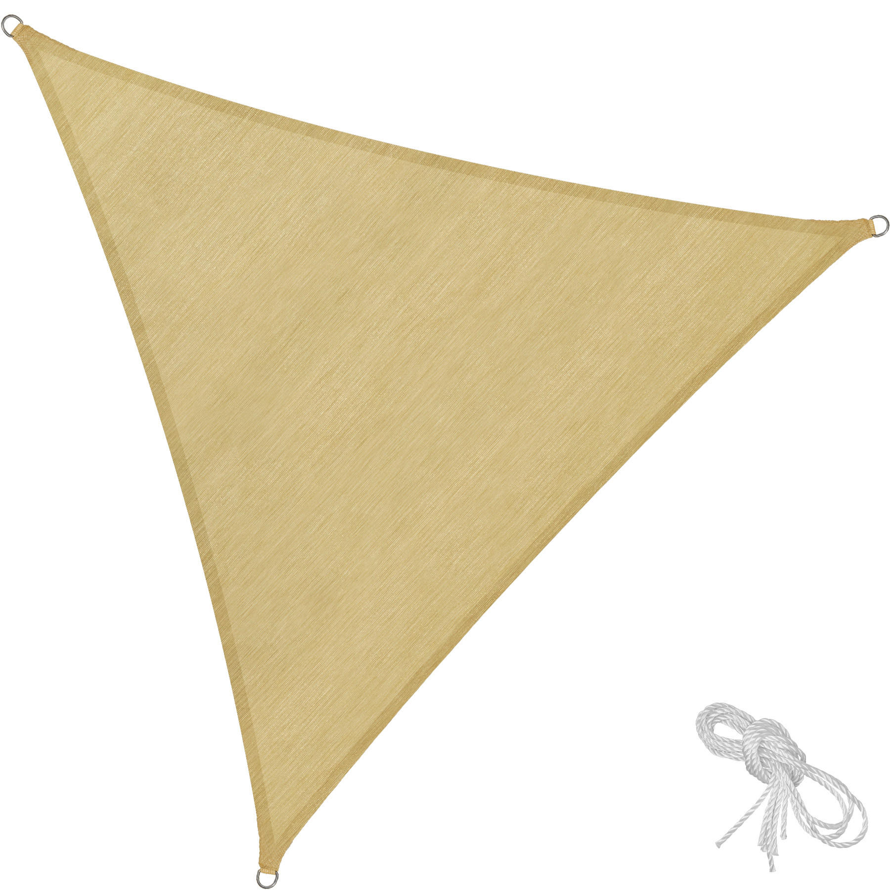 SONNENSEGEL ,inklusive Spannseile,beige - Beige, Kunststoff (400/400cm) - tectake