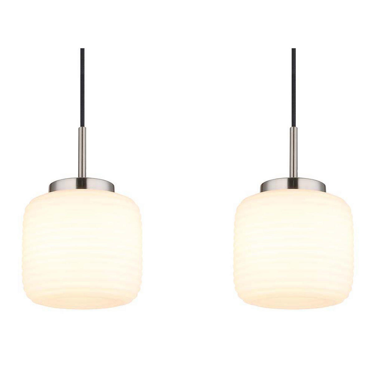 PENDELLEUCHTE Metall Weiß 3-Flammig - Champagner, Glas (90/20/130cm) - Globo Lighting