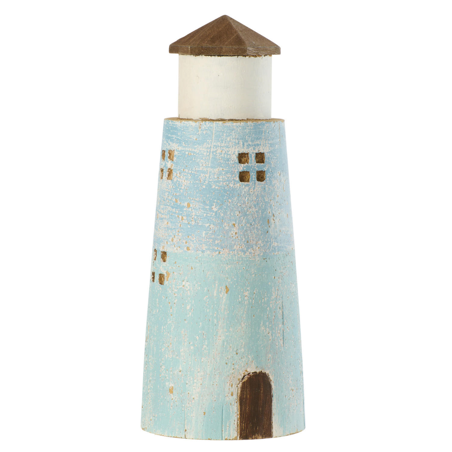LEUCHTTURM NH - Blau, Holz (12/30/12cm) - J-Line