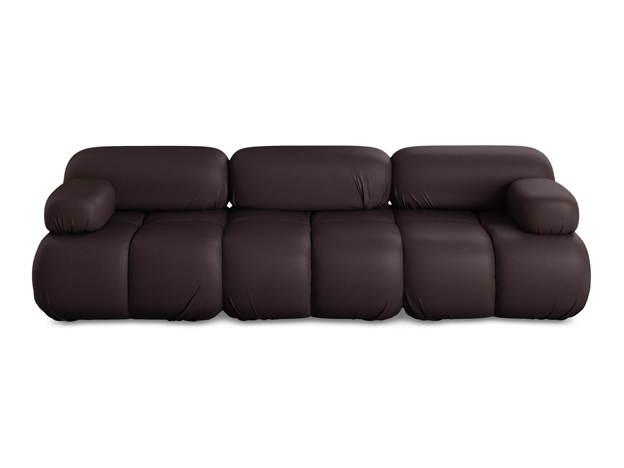 3-SITZER SOFA Kunstleder Violett - Blau/Pflaume, Leder/Kunststoff (285/70/96cm) - Makamii