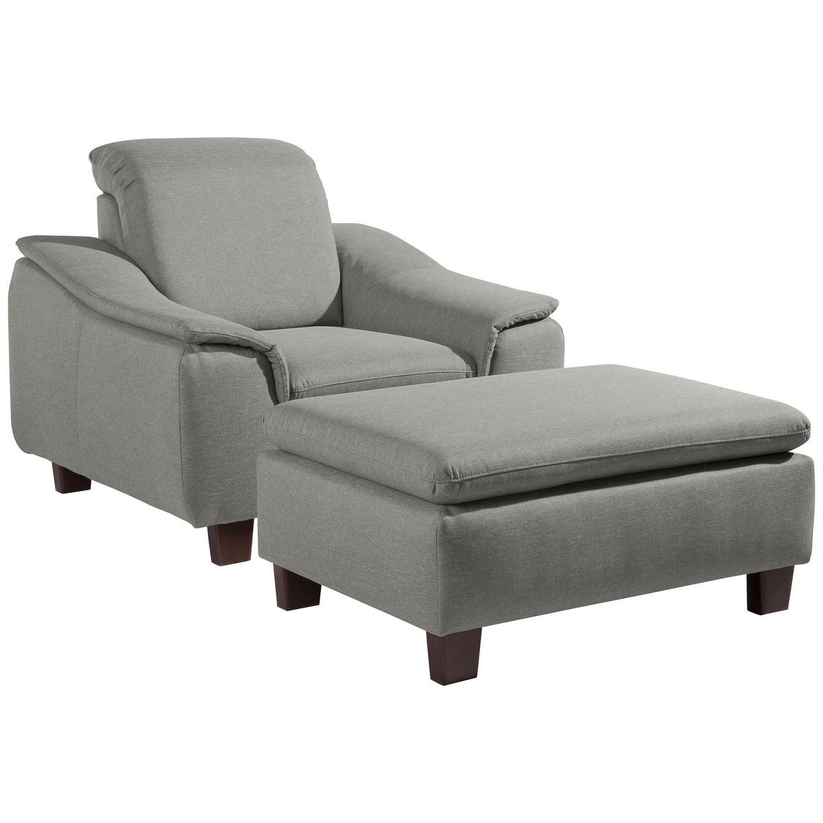 POLSTERSESSEL Kaylil Flachgewebe hellgrau - Hellgrau, Kunststoff (87/82/100cm) - 58aufmkessel