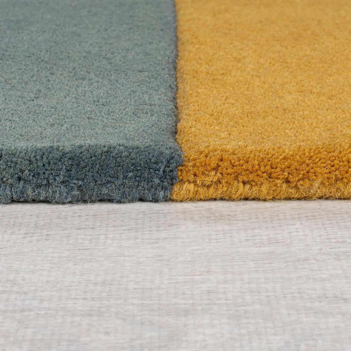 WOLLTEPPICH Rauten-Pastell, geometrisch THAMES LILY, Türkis 150x240 cm - Türkis, Textil (150/240cm) - KADIMA DESIGN