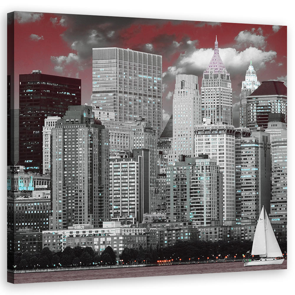 WANDBILD städte und architektur grau - Grau, Textil (30/30cm) - Feeby