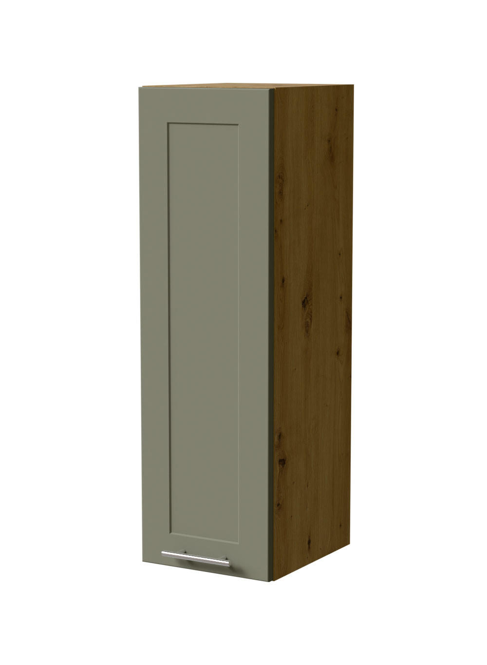 HÄNGESCHRANK Oslo W4/30 Eiche Artisan / Reed Green Matt 30 / 32,5 / 96cm - Eiche Artisan/Grün, Holz/Holzwerkstoff (30/96/32.5cm) - Feldmann-Wohnen