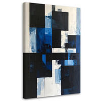 LEINWANDBILD 3D und geometrisch 40x60cm - Blau, Textil (40/60cm) - Feeby