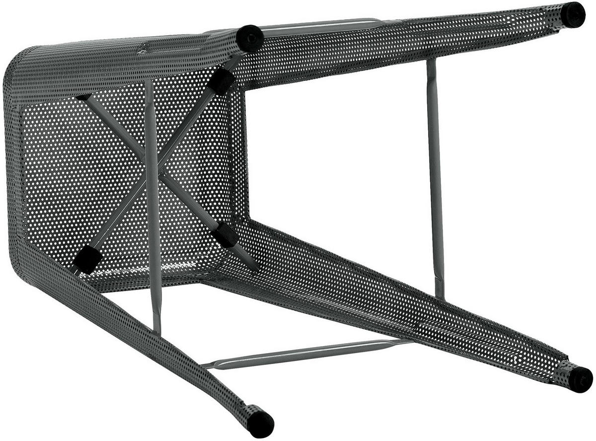 BARHOCKER 4er Set Metall grau - Grau, Metall (43/77/43cm) - CLP