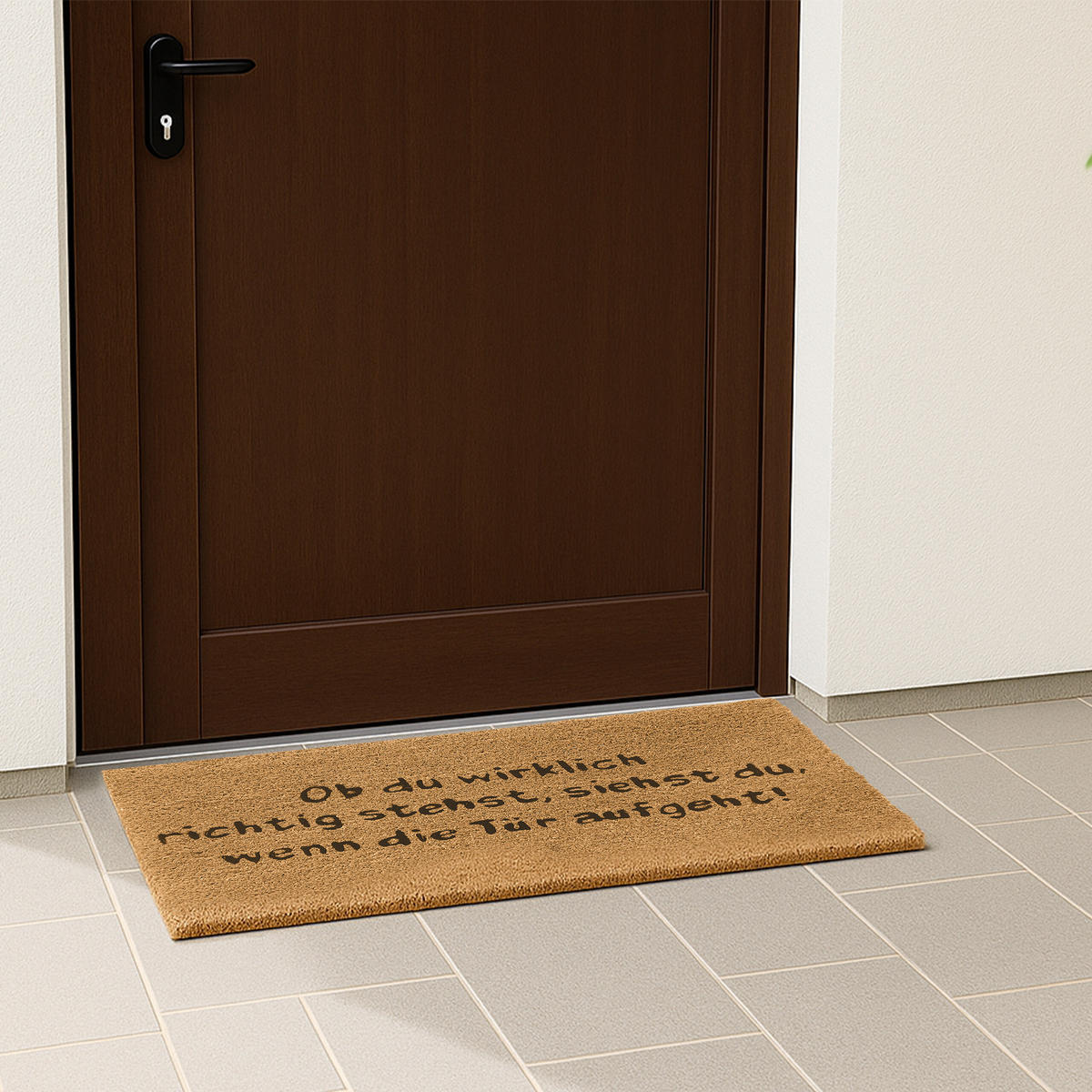 ROHOŽ - svetlohnedá, textil/plast (60/40cm) - Relaxdays