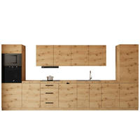 KÜCHENZEILE 440 cm - Langen KL7-M440 in Artisan Eiche - Eiche Artisan, Holz/Metall (440/212/58cm)