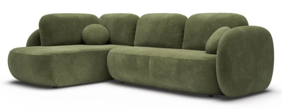 ECKSOFA Grün OLIVIO II Ausziehbar Links - Grün, Textil (289/190cm) - Sepro Meble