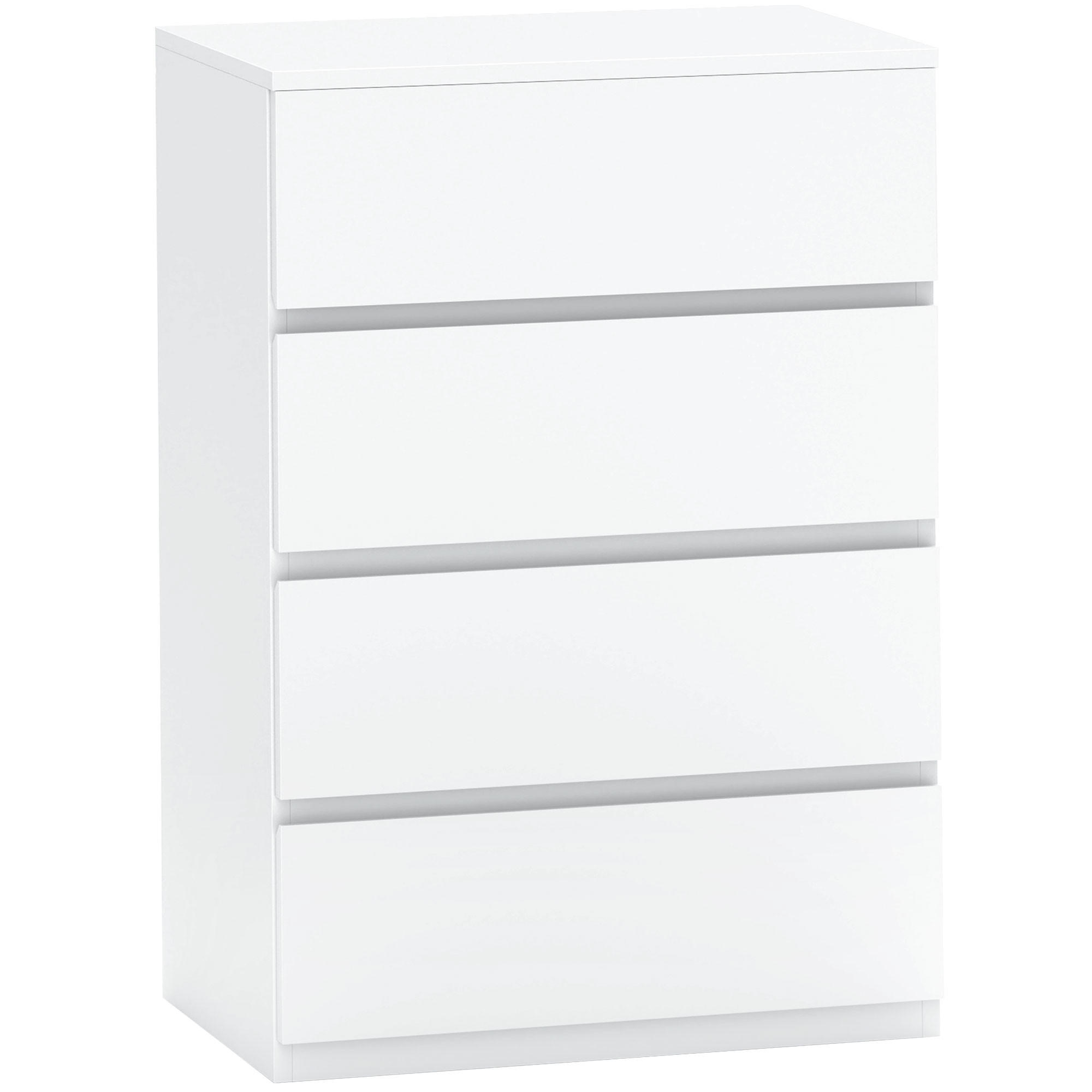 KOMMODE Weiß 55/33/80 cm - Weiß, Holzwerkstoff (55/80/33cm) - PANGIVO