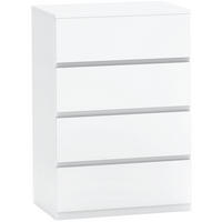 KOMMODE Weiß 55/33/80 cm - Weiß, Holzwerkstoff (55/80/33cm) - PANGIVO