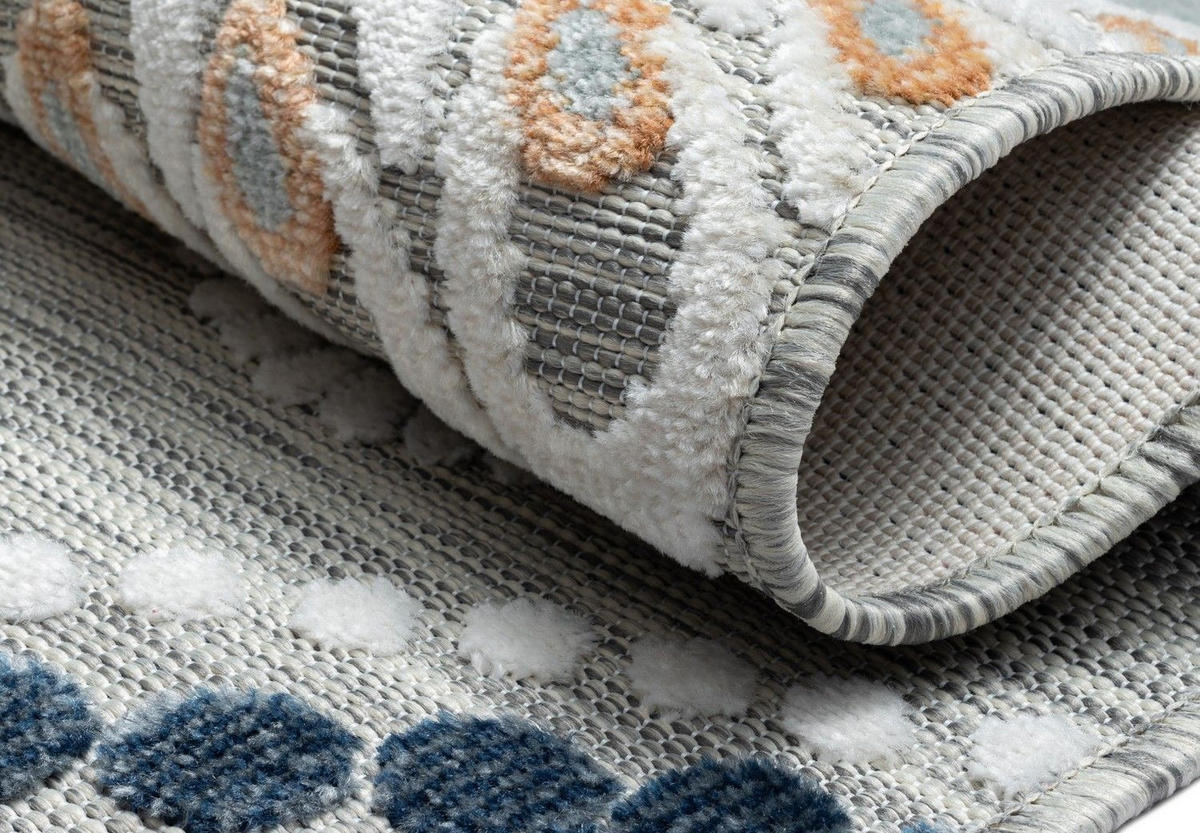 OUTDOORTEPPICH Reed Hellgrau,Rostfarben,Currygelb 160/230 cm - Hellgrau, Textil (160/230cm) - My-Rug