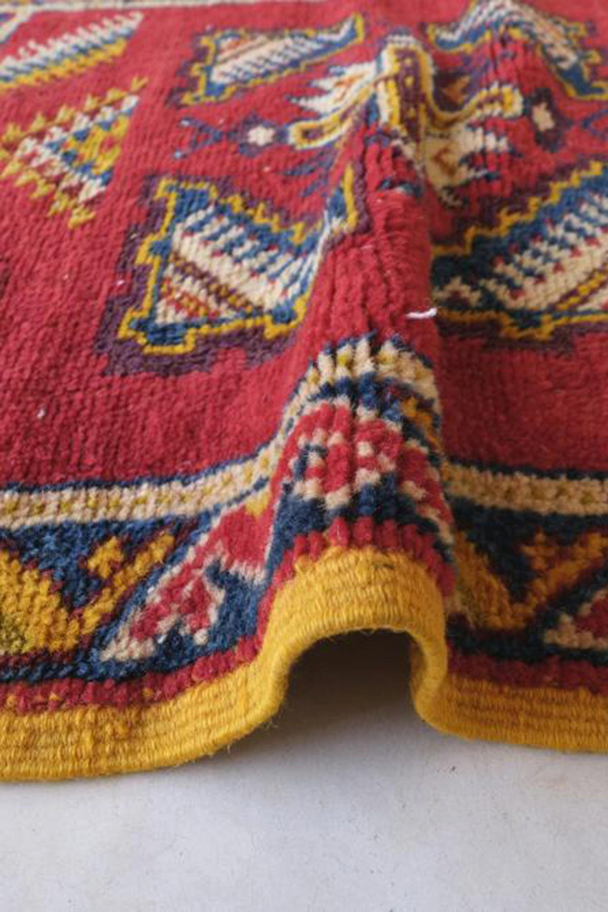 BERBERTEPPICH aus reiner Wolle 81x 153 cm - Rot, Naturmaterialien (81/153cm) - AFK Living