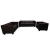 3-2-1 SOFAGARNITUR Schwarz - Schwarz, Leder (400/70/300cm) - MCW
