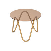 BEISTELLTISCH Ventana Round - Braun - 50/50/35 cm - Braun, Metall (50/50/35cm) - Leitmotiv