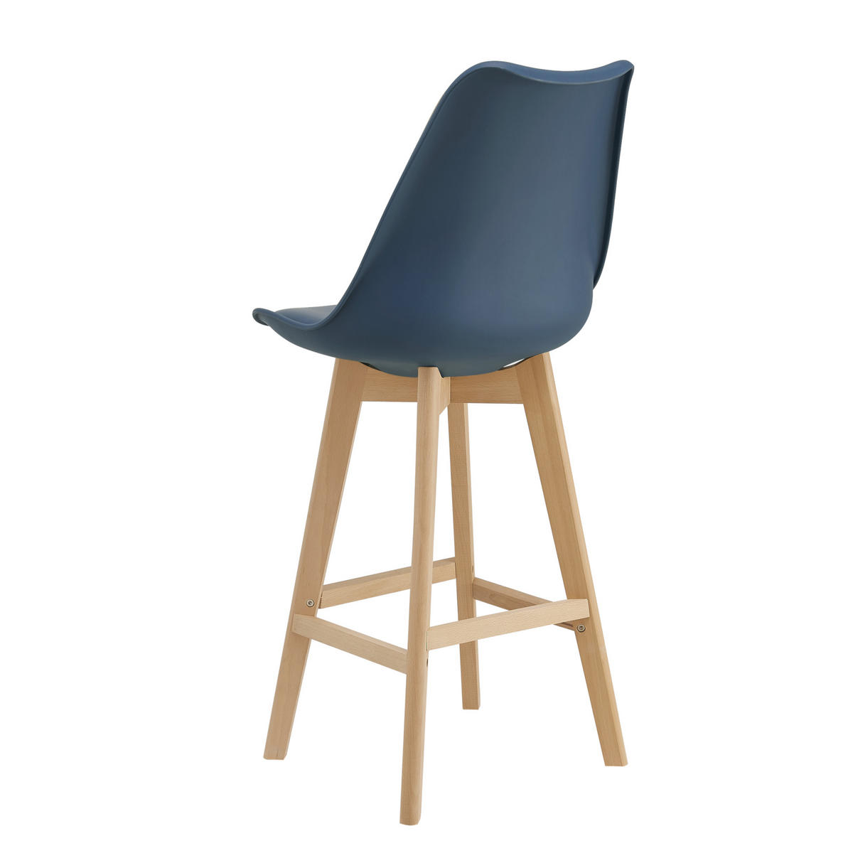 BARSTUHL Lublin 2er-Set - Blau, Holz (48/105/58cm) - [en.casa]