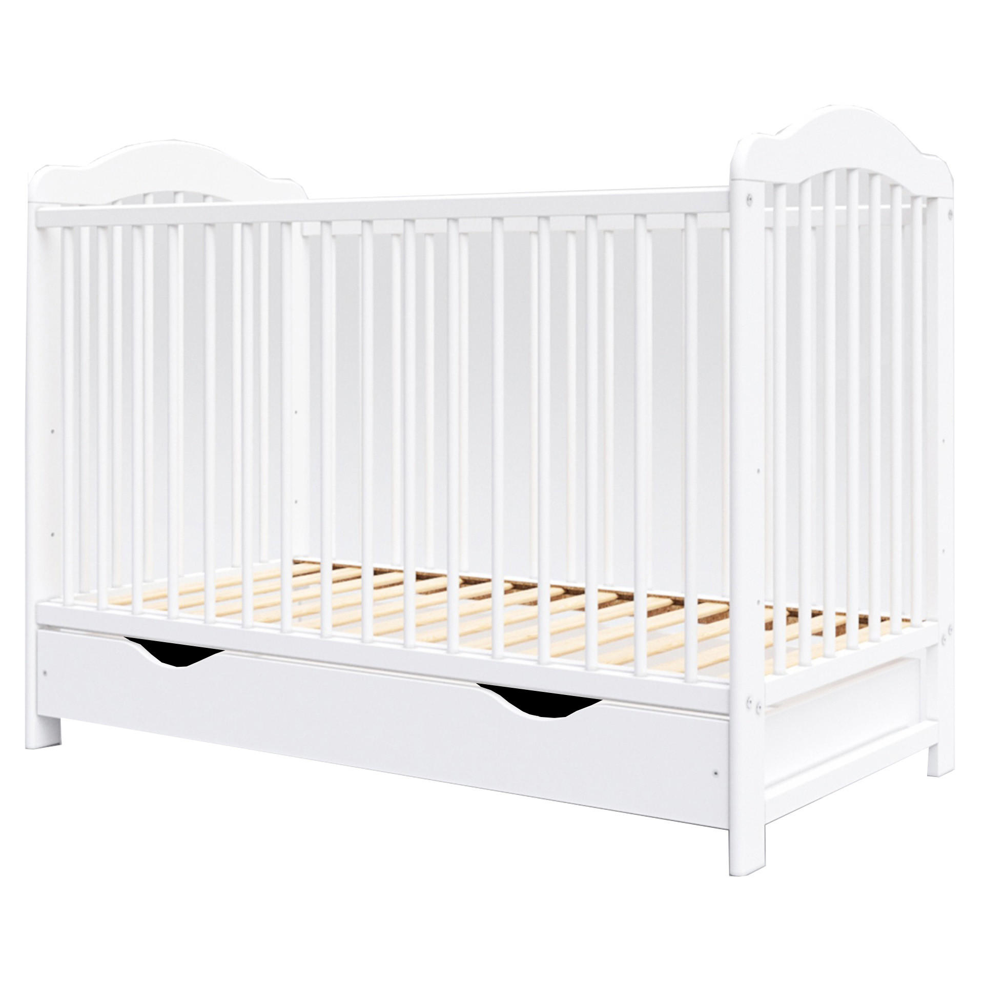 BABYBETT Chiara , Mitwachsendes, mit Schublade Weiß - Weiß, Holz (60/120cm) - Premiers Moments